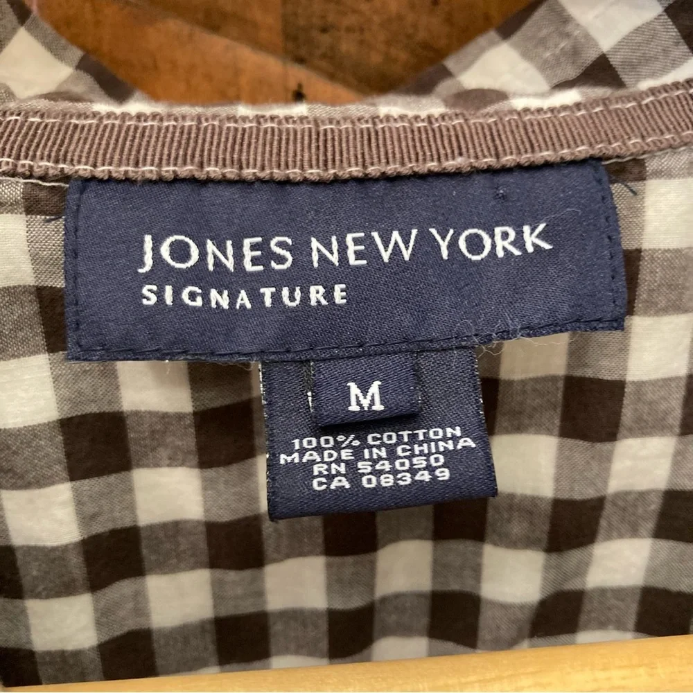 Brown & White Gingham Short Sleeve Button Up Shirt_9